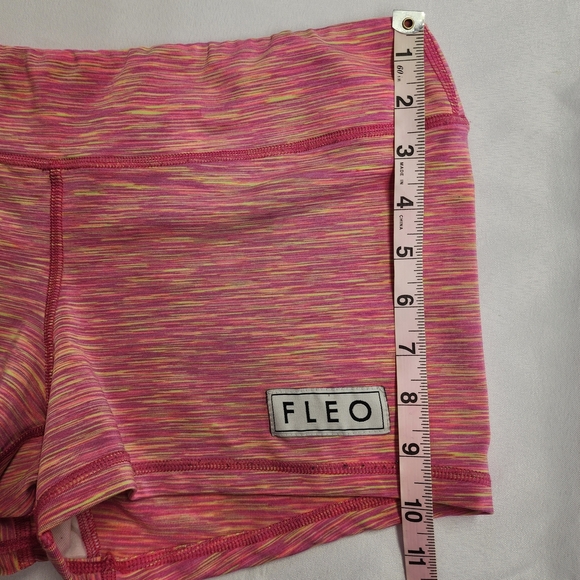 FLEO Women's Pink and Yellow Shorts - Picture 7 of 8